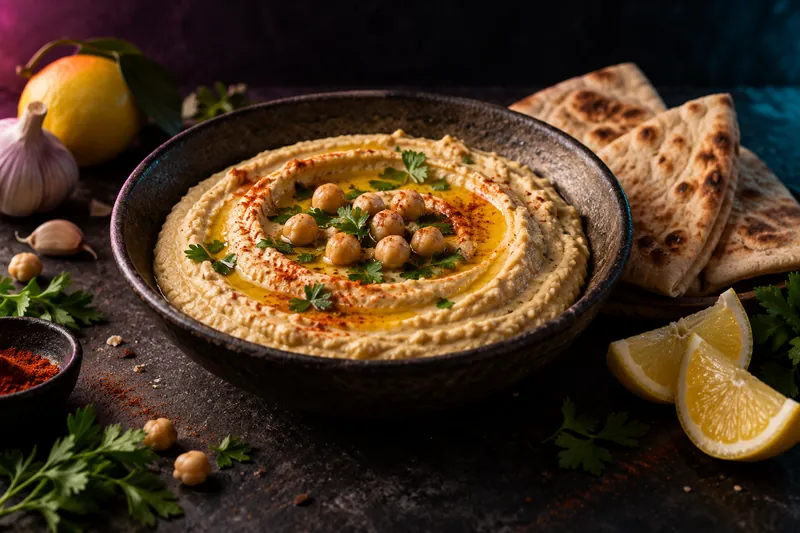 Lemon garlic hummus