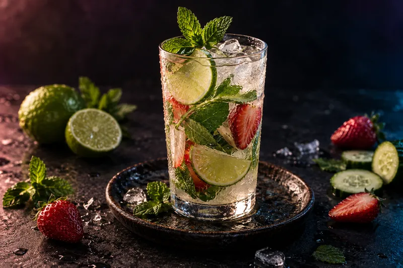 Minty citrus splash drink