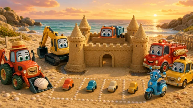 A Sandcastle with a Real Car Park